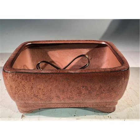 PAISAJE Ceramic Bonsai Pot - Professional Series, Aztec Orange - Rectangle PA2529860